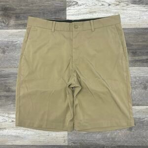 Nike Golf Shorts 10" Flex Core Tan Khaki Mens 32 M Dri-Fit Performance Stretch